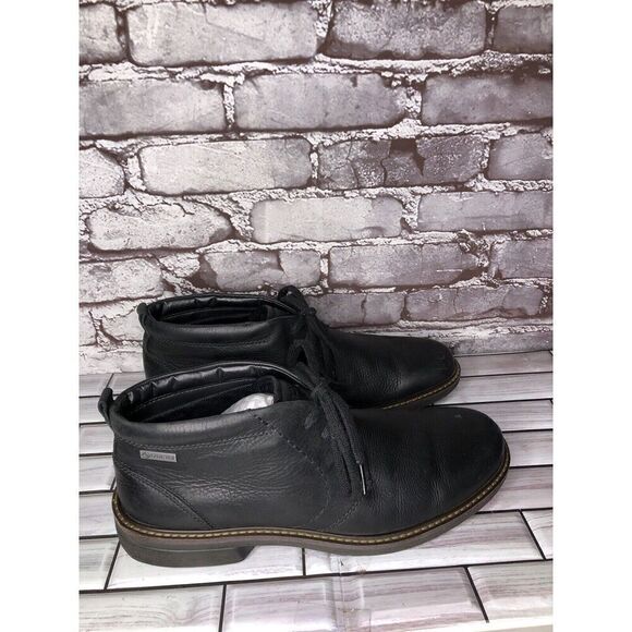 ECCO Black Leather Chukka Casual Lace Up Ankle Boots Men Sz 44EU/11M US main image 12
